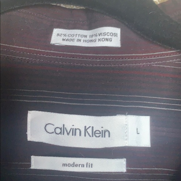 Calvin Klein Stripped Button Up - Picture 2 of 3